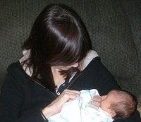 Webmaster of Nippies Magazine with her new grandson.
